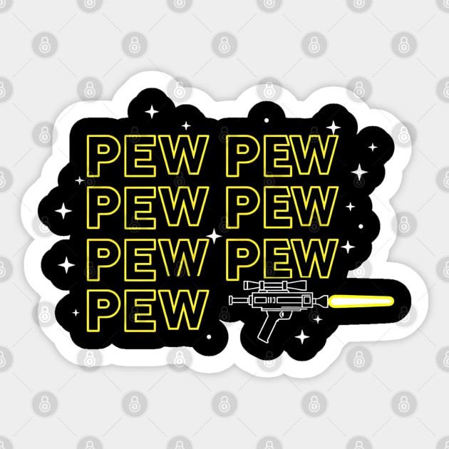 Pew Pew Pew Shooter Sticker by Silly Me Studio